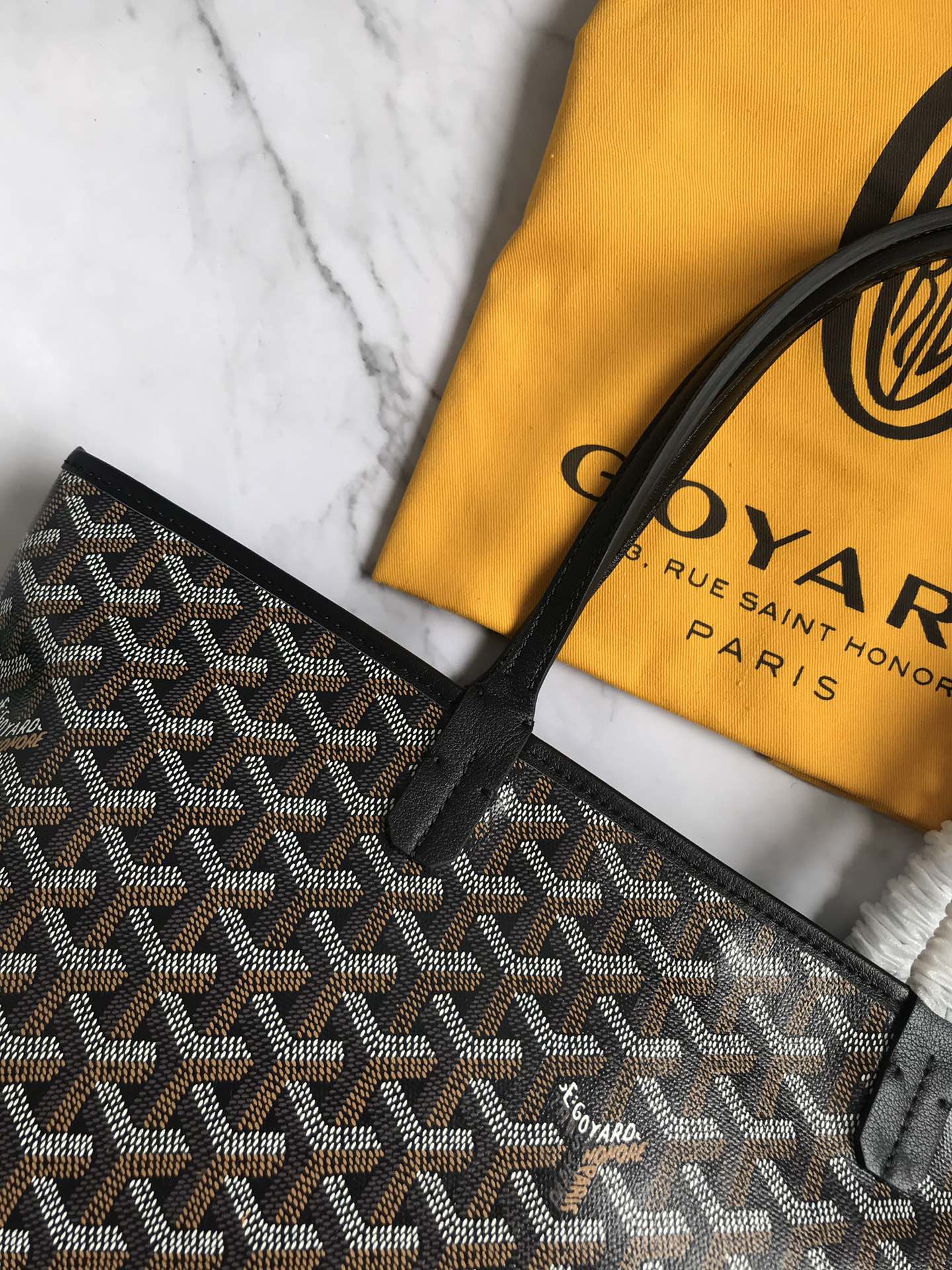 Goyard Goyardine Artois Tote PM Black Canvas & Chevroches