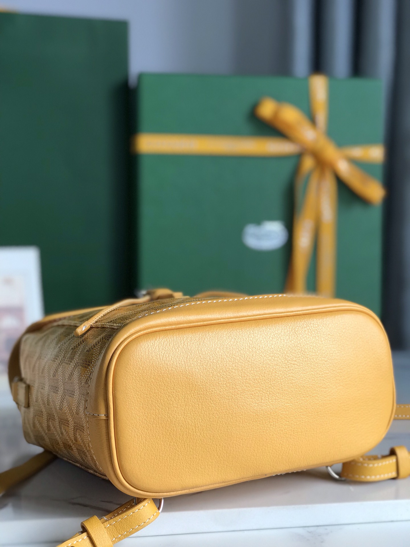 Alpin Mini Backpack Goyardine Canvas Yellow