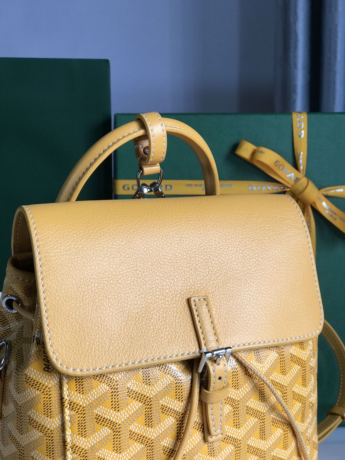 Alpin Mini Backpack Goyardine Canvas Yellow