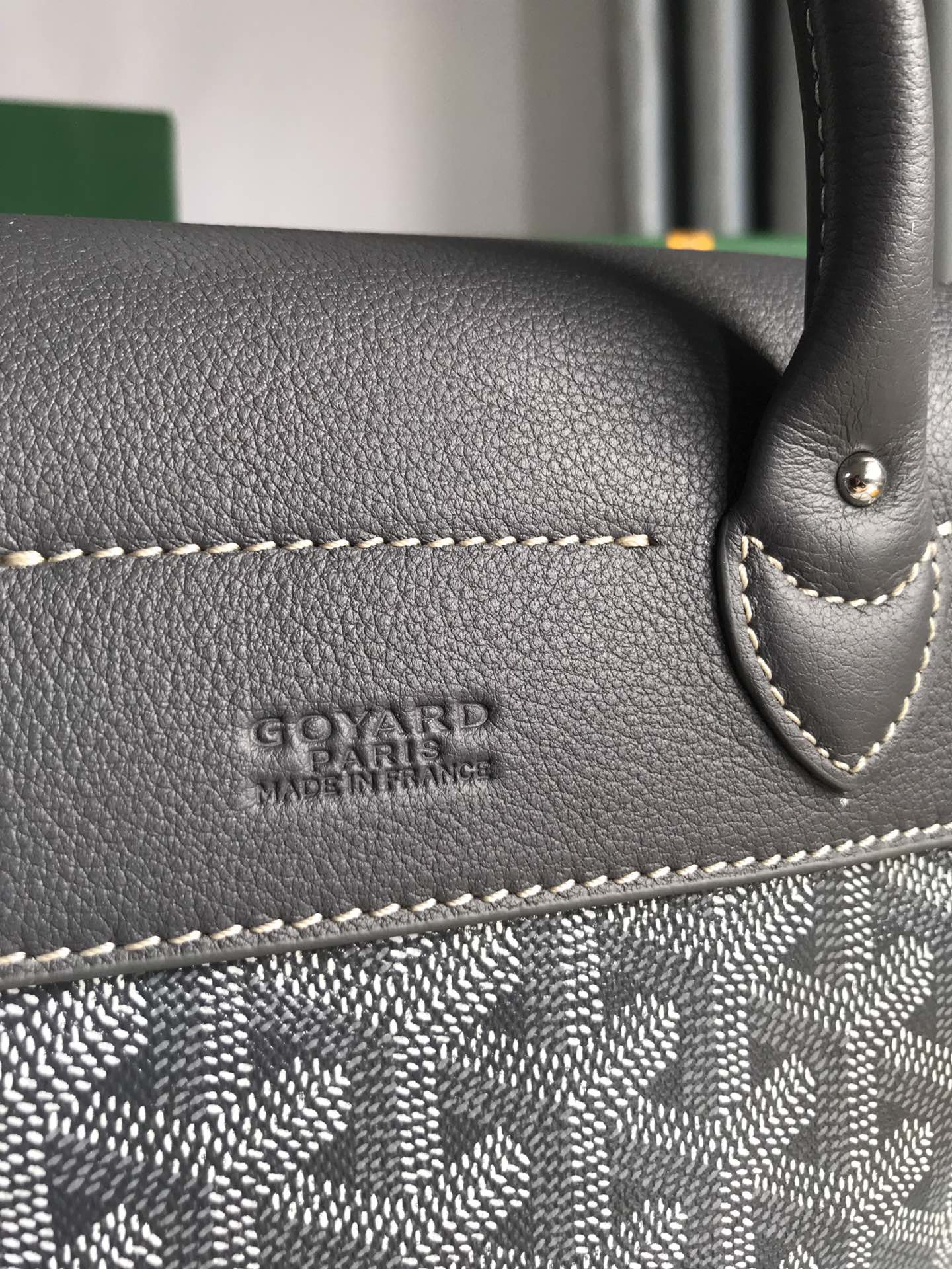 Goyard Goyardine Mini Alpin cinza Couro ref.1381263