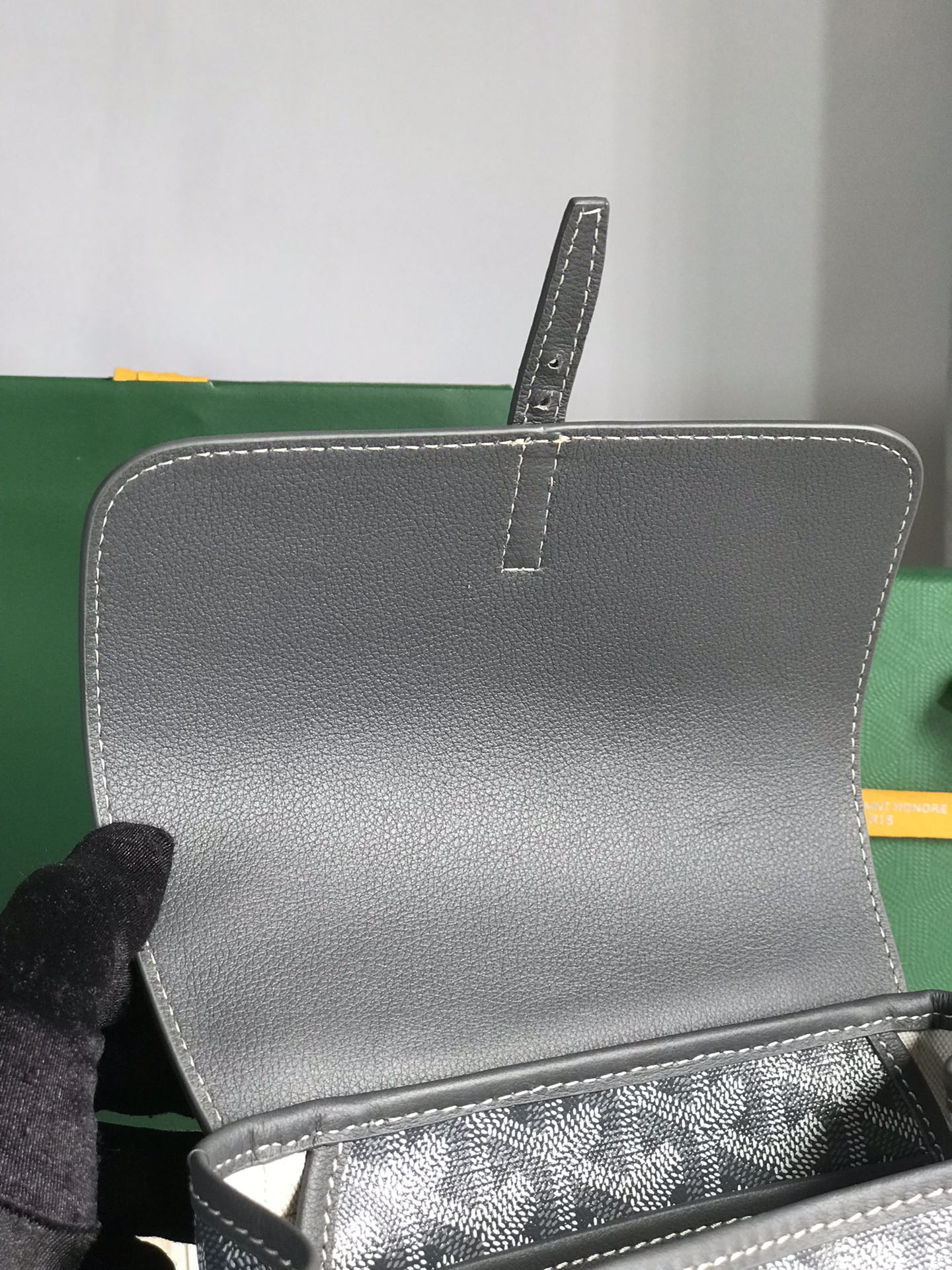 Goyard Goyardine Mini Alpin cinza Couro ref.1381263