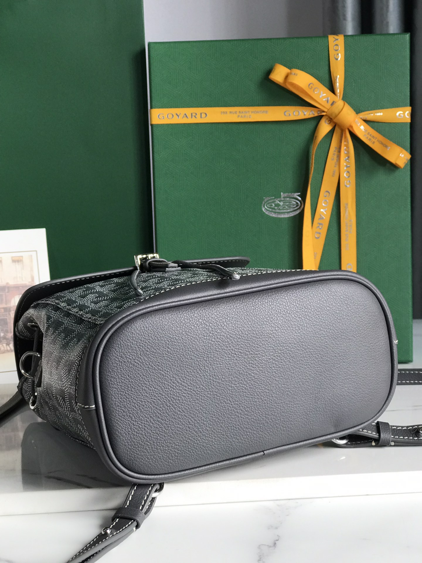 Goyard Goyardine Mini Alpin cinza Couro ref.1381263