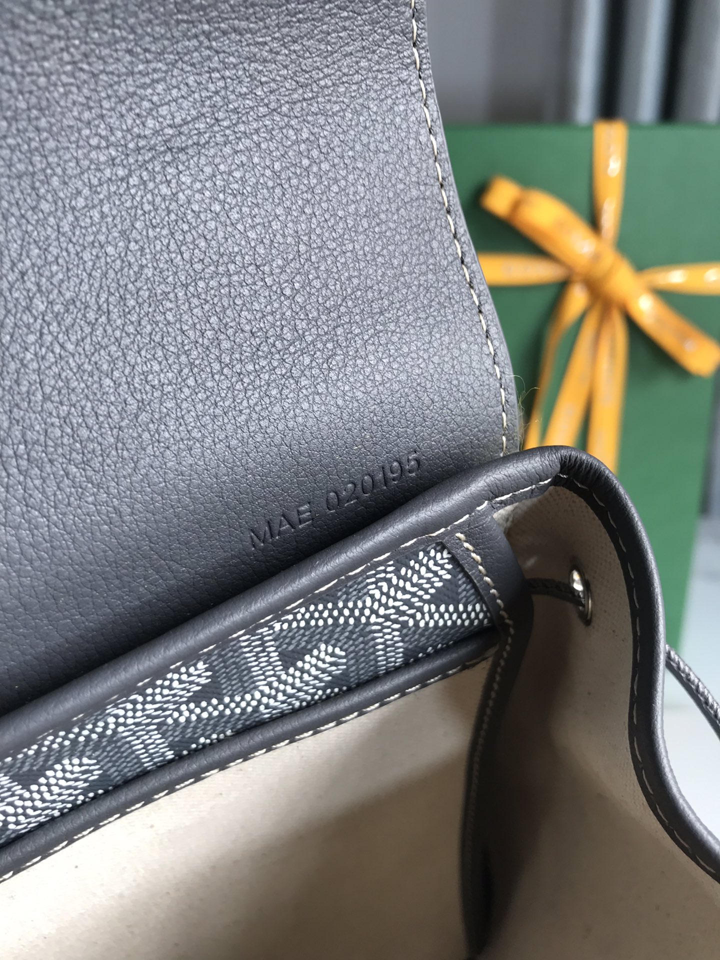 Goyard Goyardine Mini Alpin cinza Couro ref.1381263