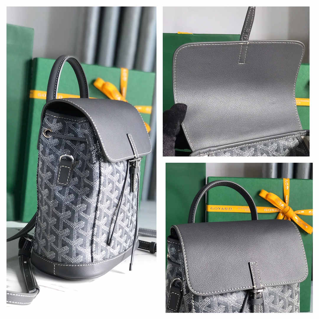 Goyard Goyardine Mini Alpin cinza Couro ref.1381263
