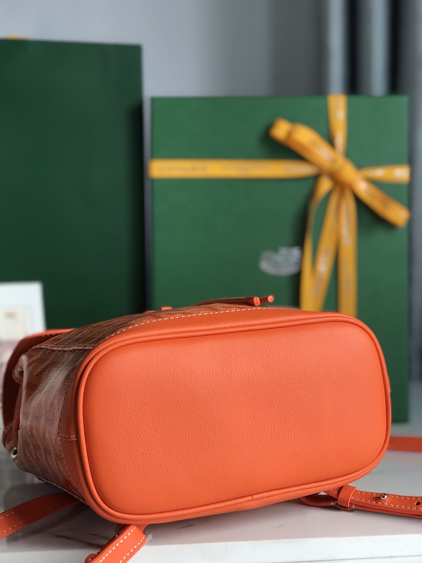 Goyard Alpin Backpack Coated Canvas Mini Orange 2669281