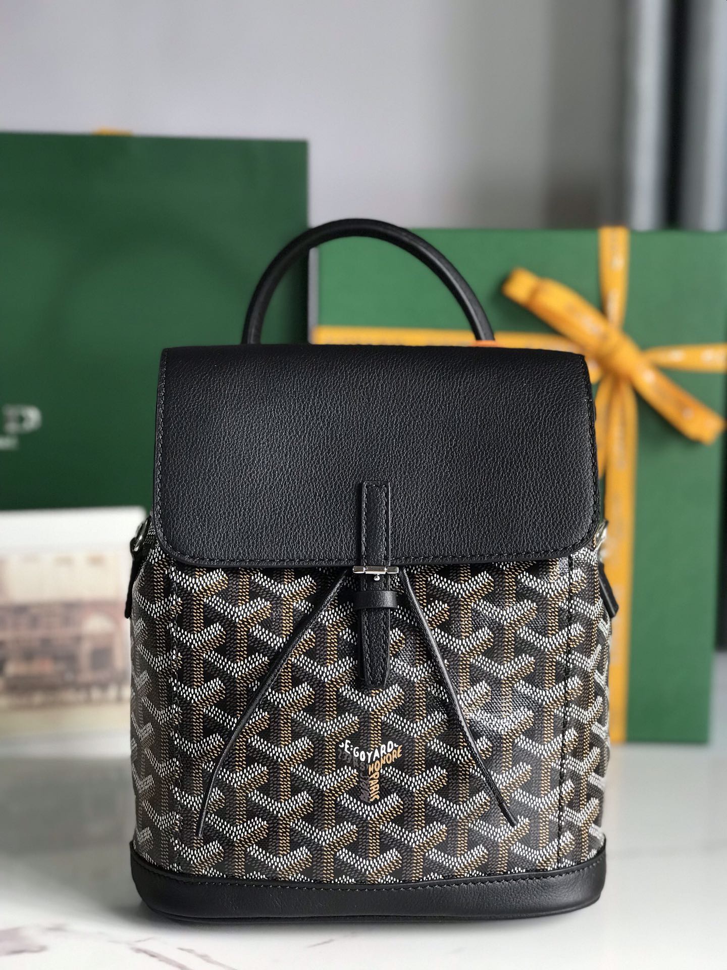 GOYARD Alpin Mini Herringbone 3way Backpack Daypack bag
