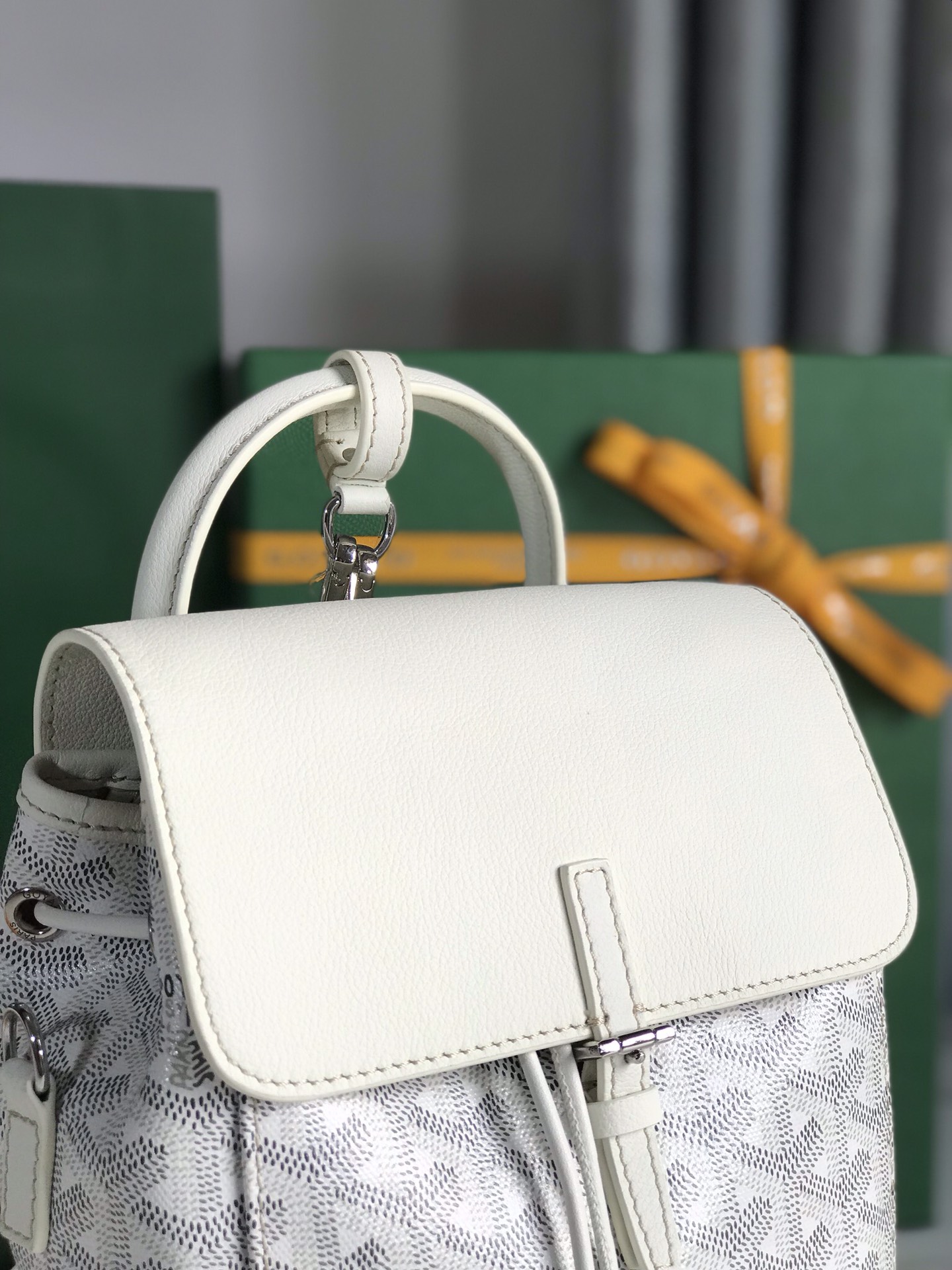 Goyard Alpin Backpack Coated Canvas Mini White 3128261