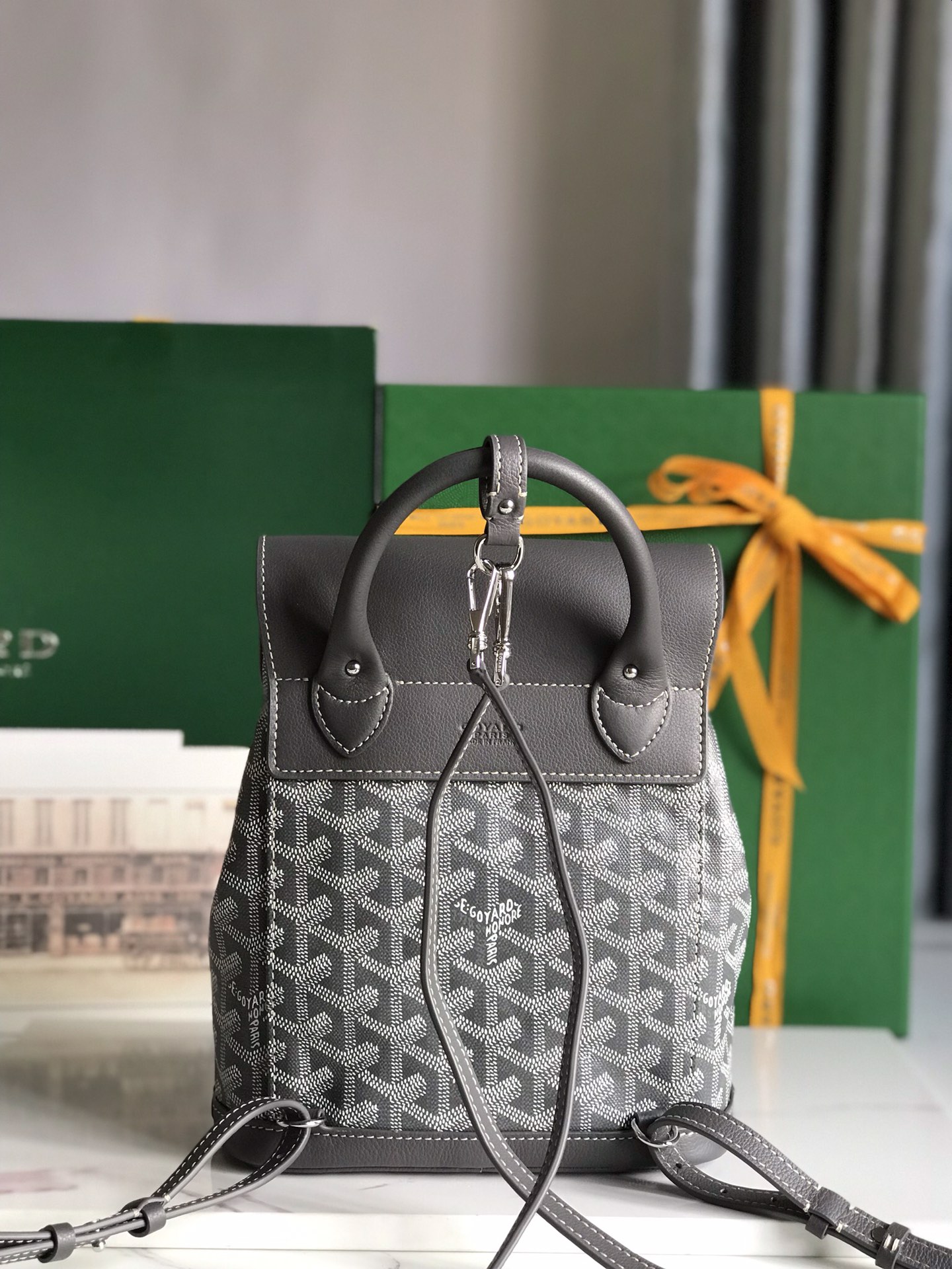 Goyard ALPIN MINI Backpack gray Cloth ref.2005465