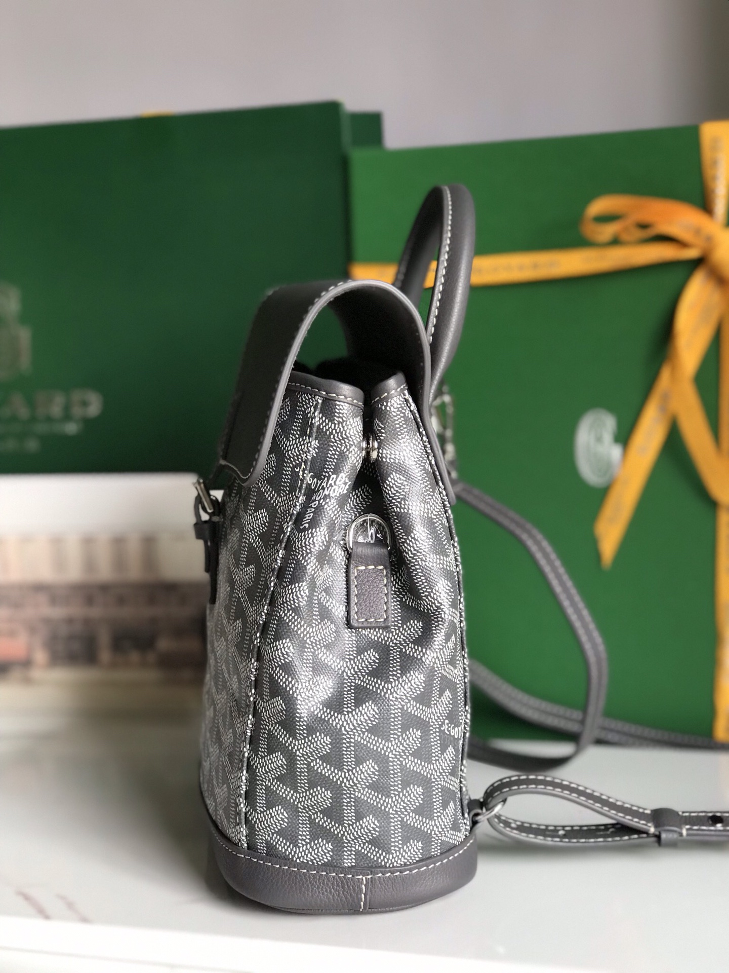 Goyard ALPIN MINI Backpack gray Cloth ref.2005465