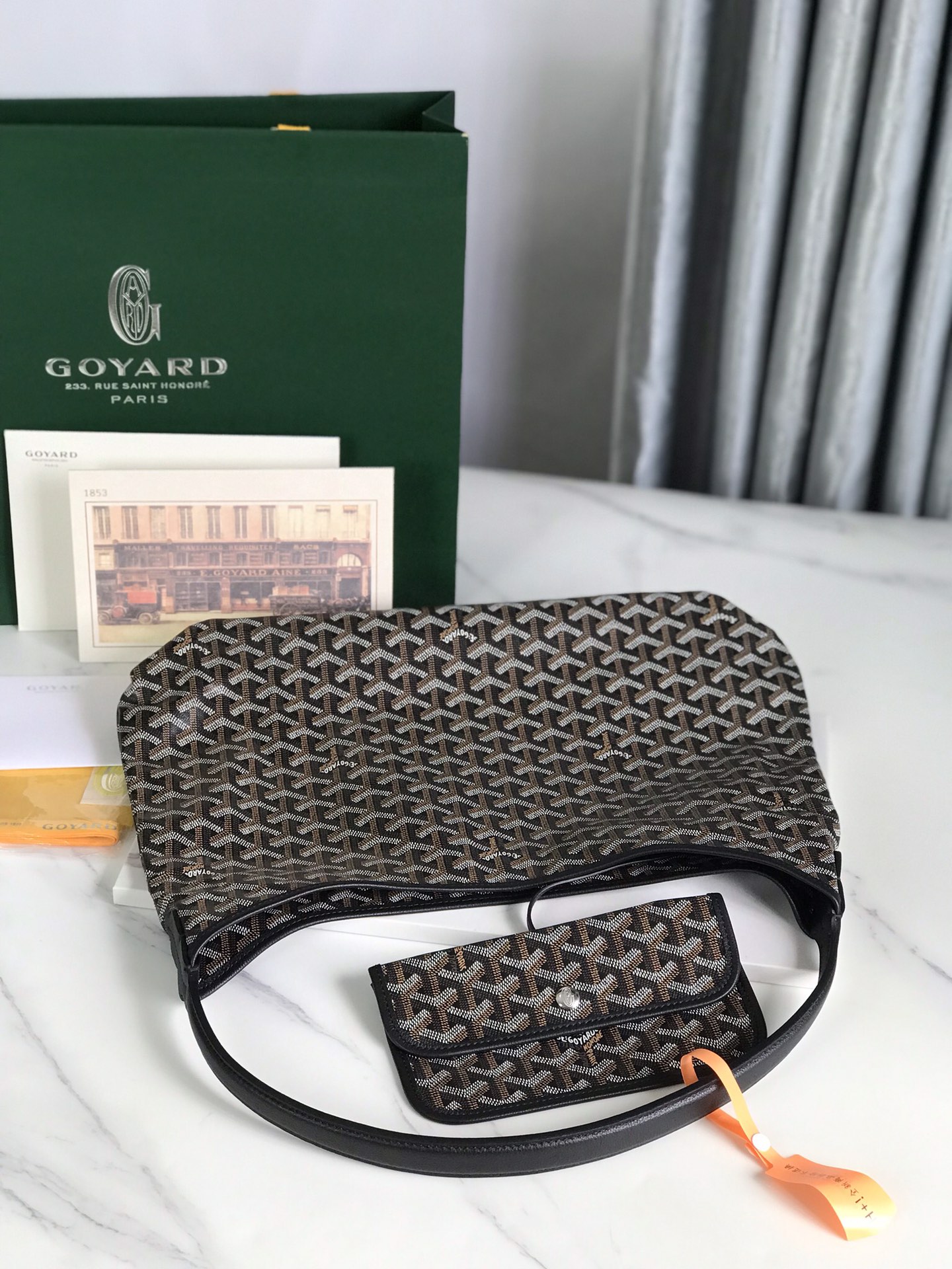Goyard Bohème Hobo Bag Women's Tote Black gray