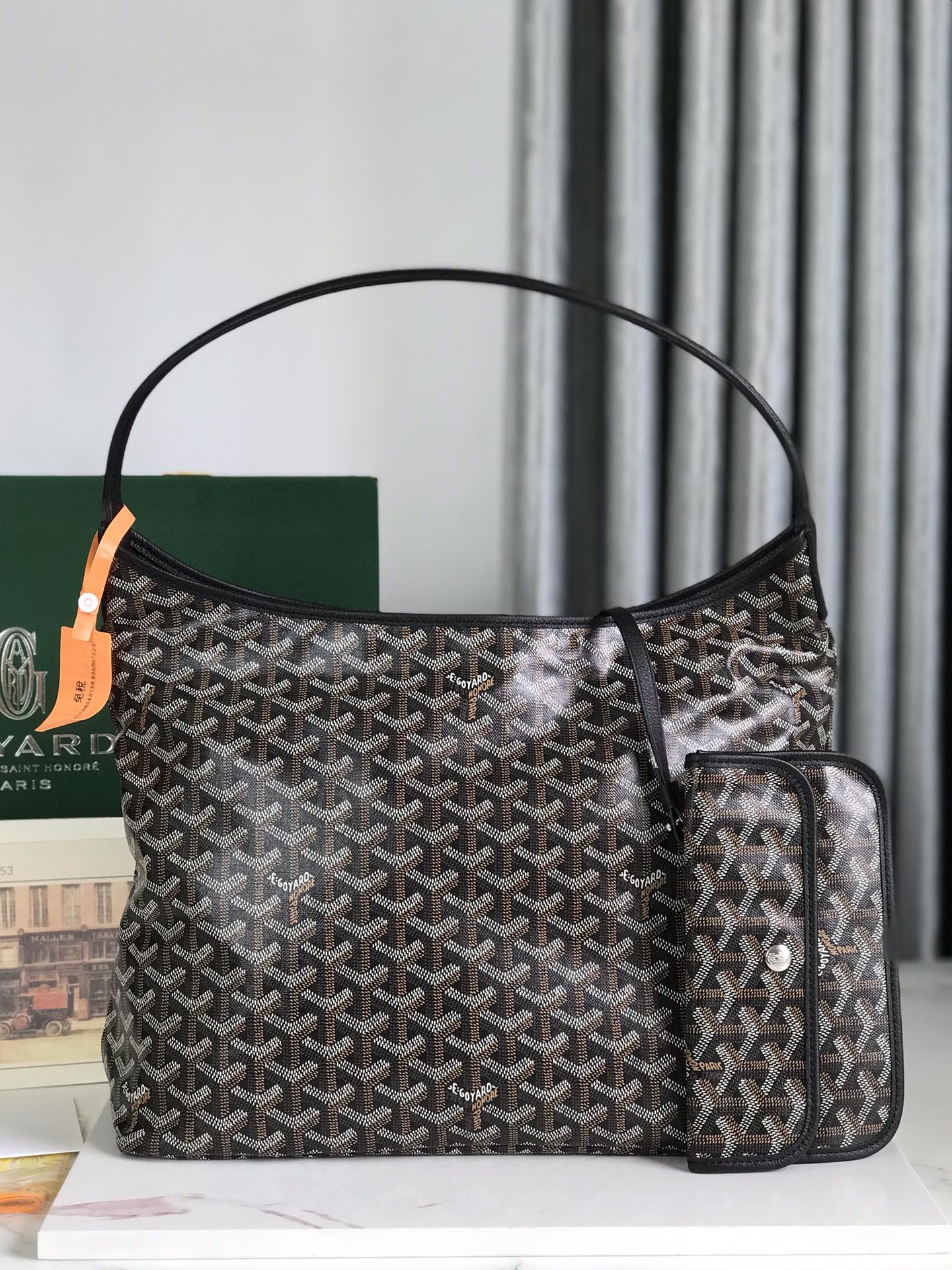 Goyard Bohème Hobo Bag Women's Tote Black gray