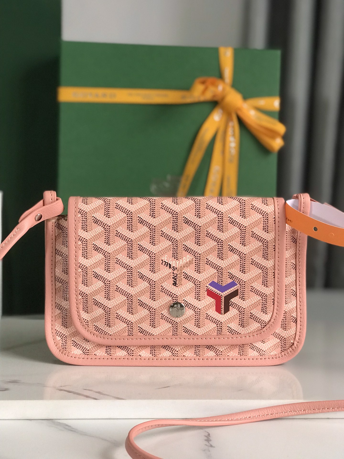 GOYARD Goyardine Plumet Wallet Clutch Pink 1277341