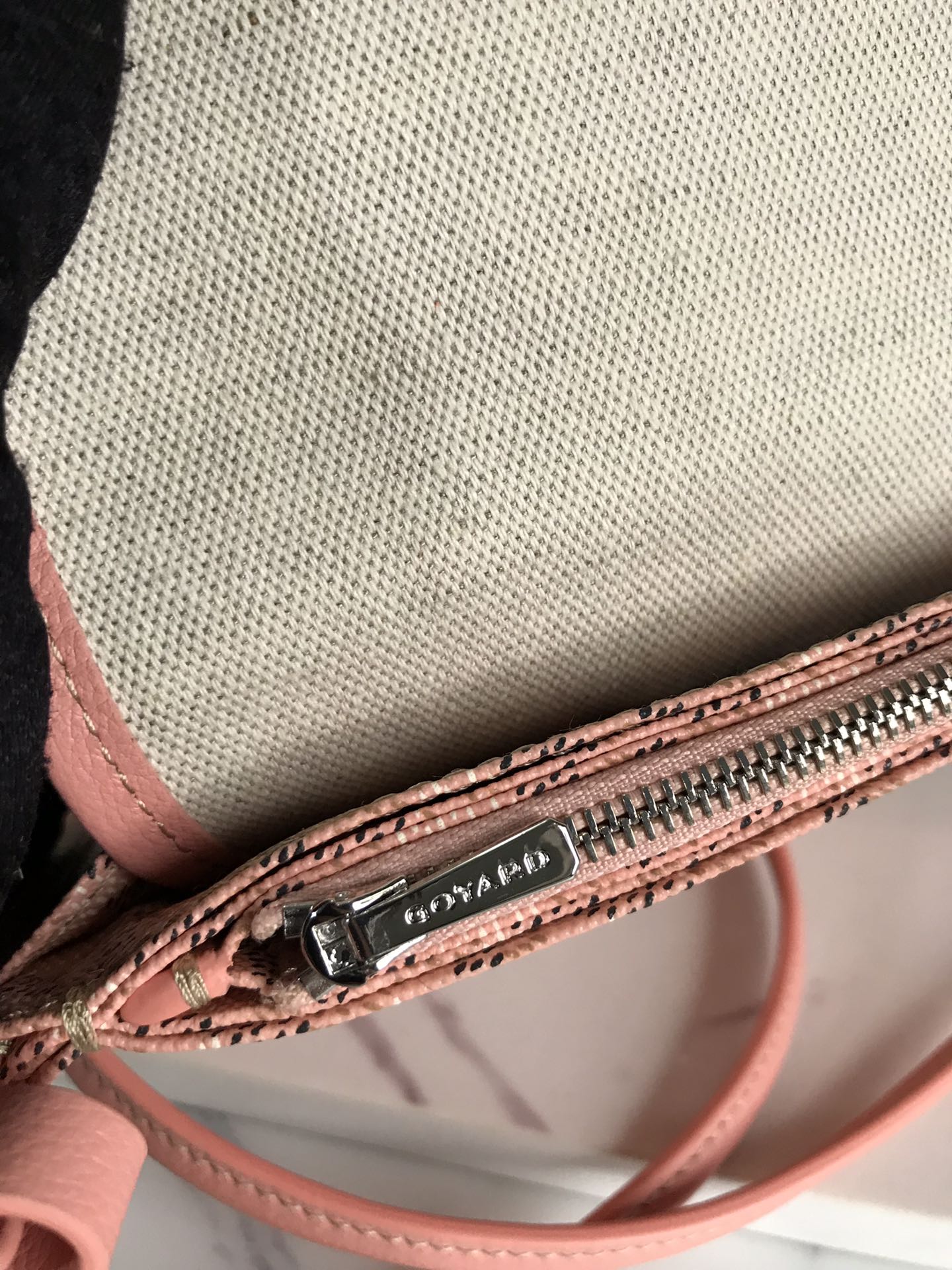 GOYARD Goyardine Plumet Wallet Clutch Pink 1277341