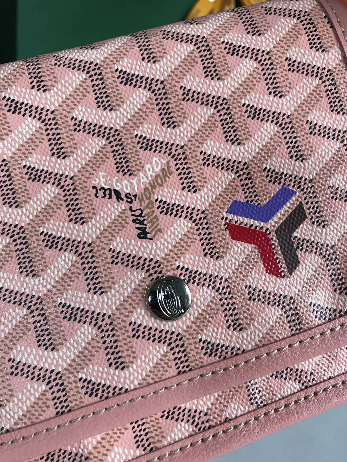GOYARD Goyardine Plumet Wallet Clutch Pink 1277341