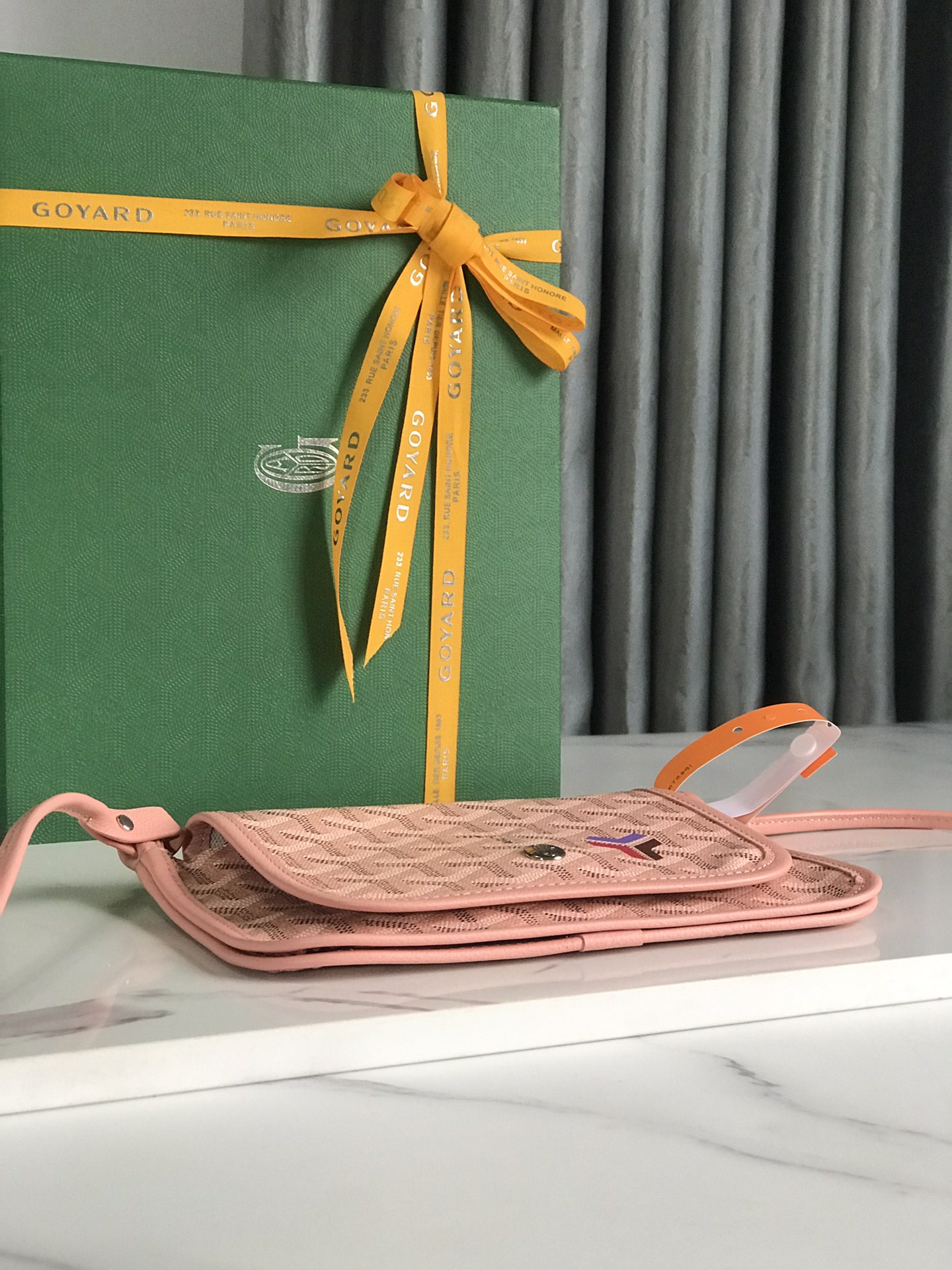 GOYARD Goyardine Plumet Wallet Clutch Pink 1277341