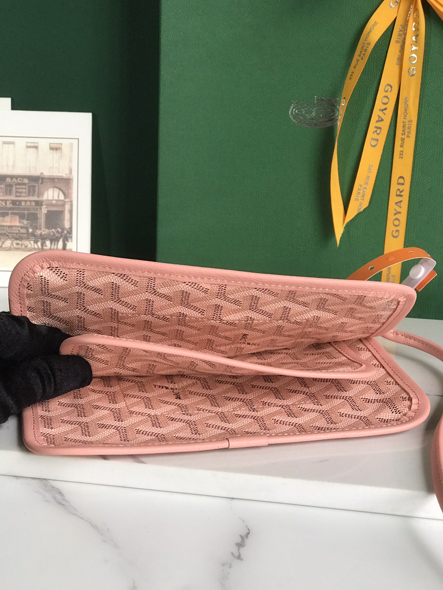 GOYARD Goyardine Plumet Wallet Clutch Pink 1277341