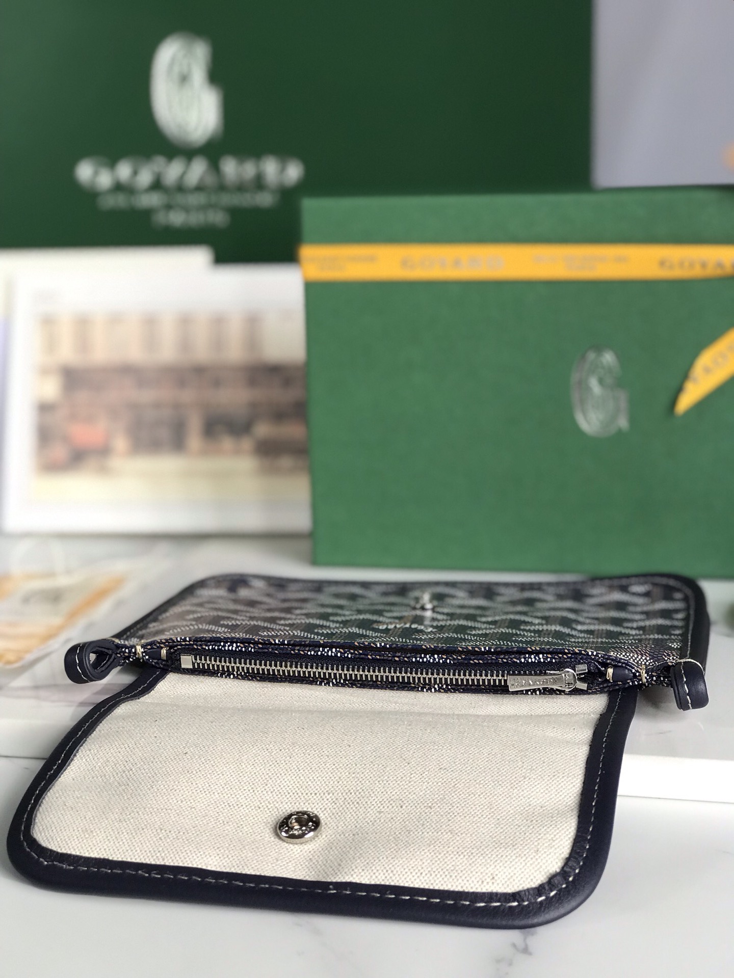 Goyard Plumet Pouch 'navy' Women's Bag