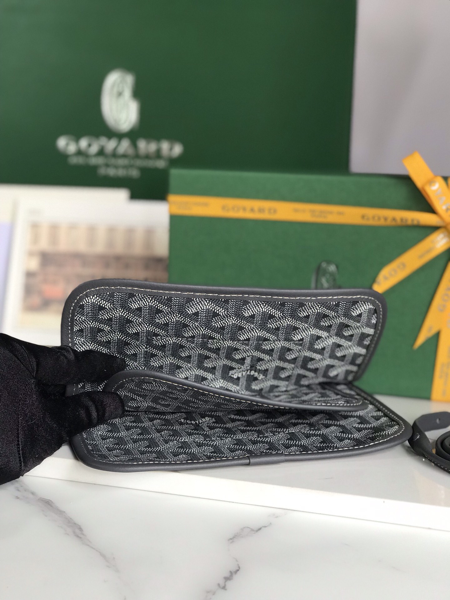 Goyard Plumet Pouch black Women's Bag