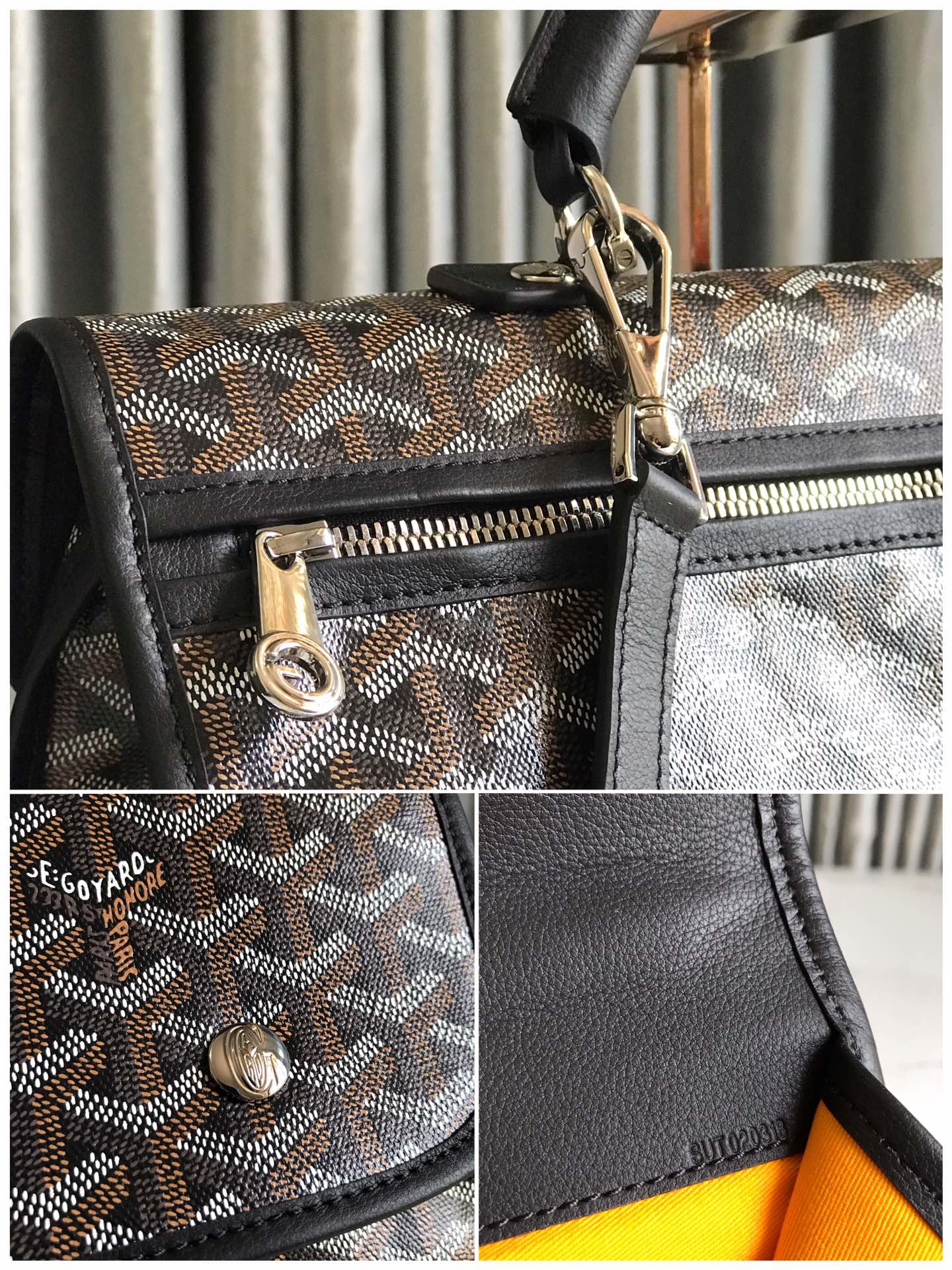 Goyard Saint Leger backpack with bulldog print canvas brown