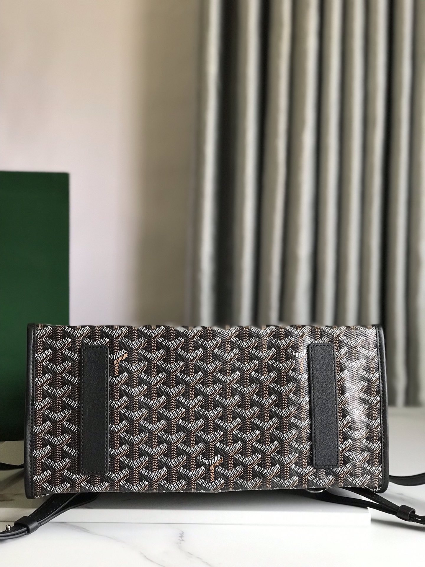 Goyard Saint Leger backpack with bulldog print canvas brown