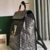 Goyard Saint Leger backpack with bulldog print canvas brown