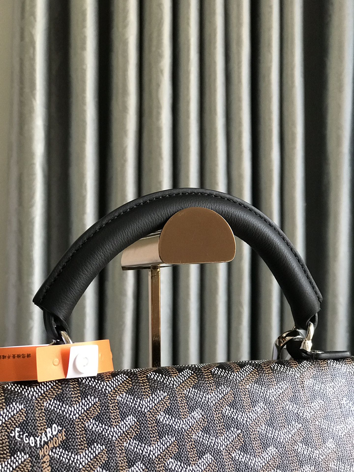 Goyard Saint Leger backpack with bulldog print canvas brown