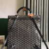 Goyard Saint Leger backpack with bulldog print canvas brown