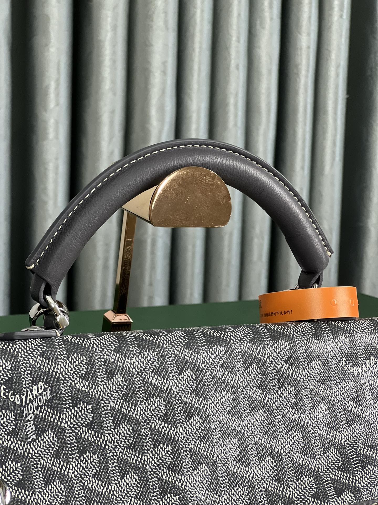 Goyard Saint Leger backpack with bulldog print canvas black
