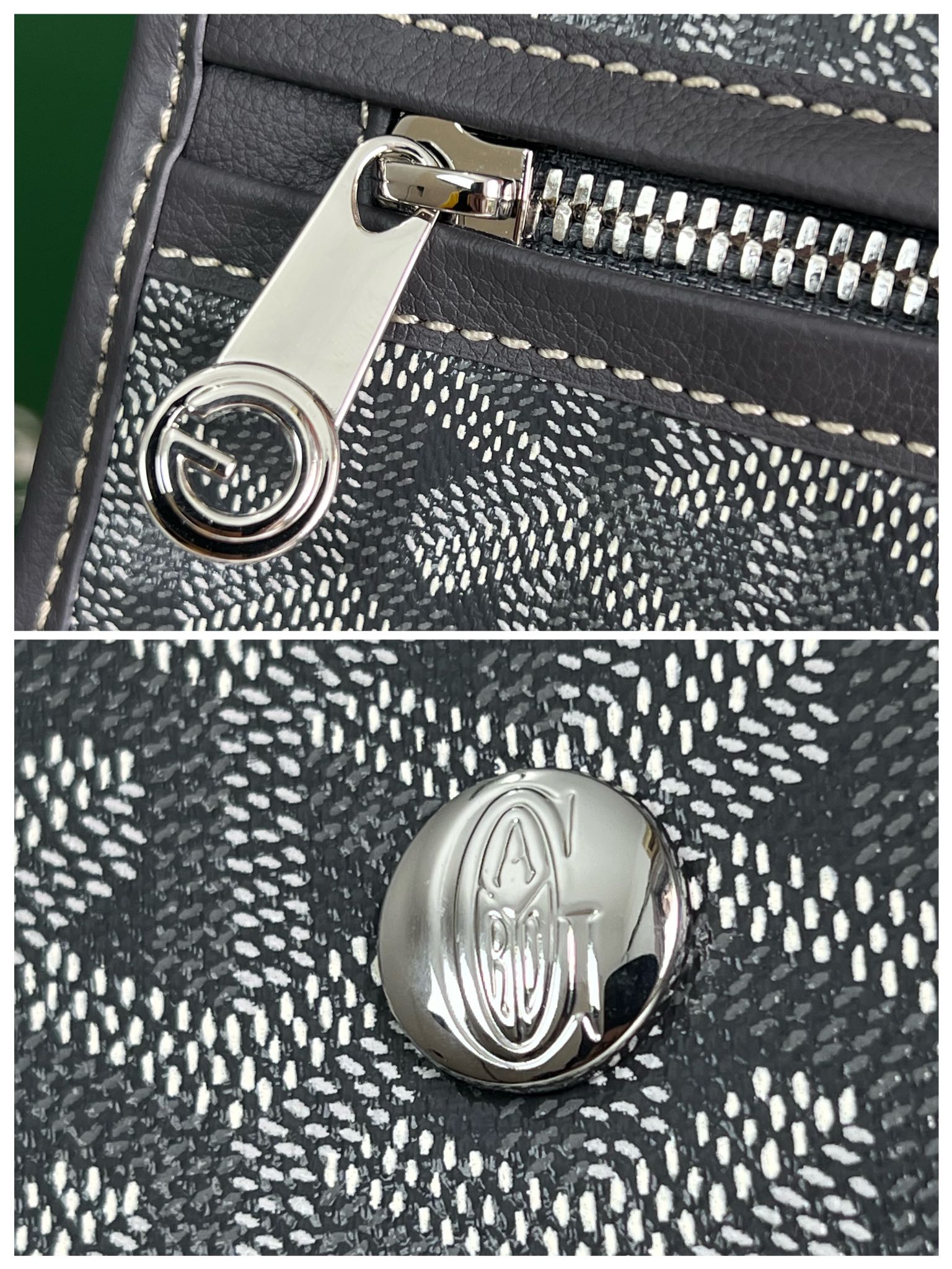 Goyard Saint Leger backpack with bulldog print canvas black