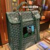 Goyard Saint Leger backpack with bulldog print canvas green