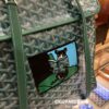 Goyard Saint Leger backpack with bulldog print canvas green