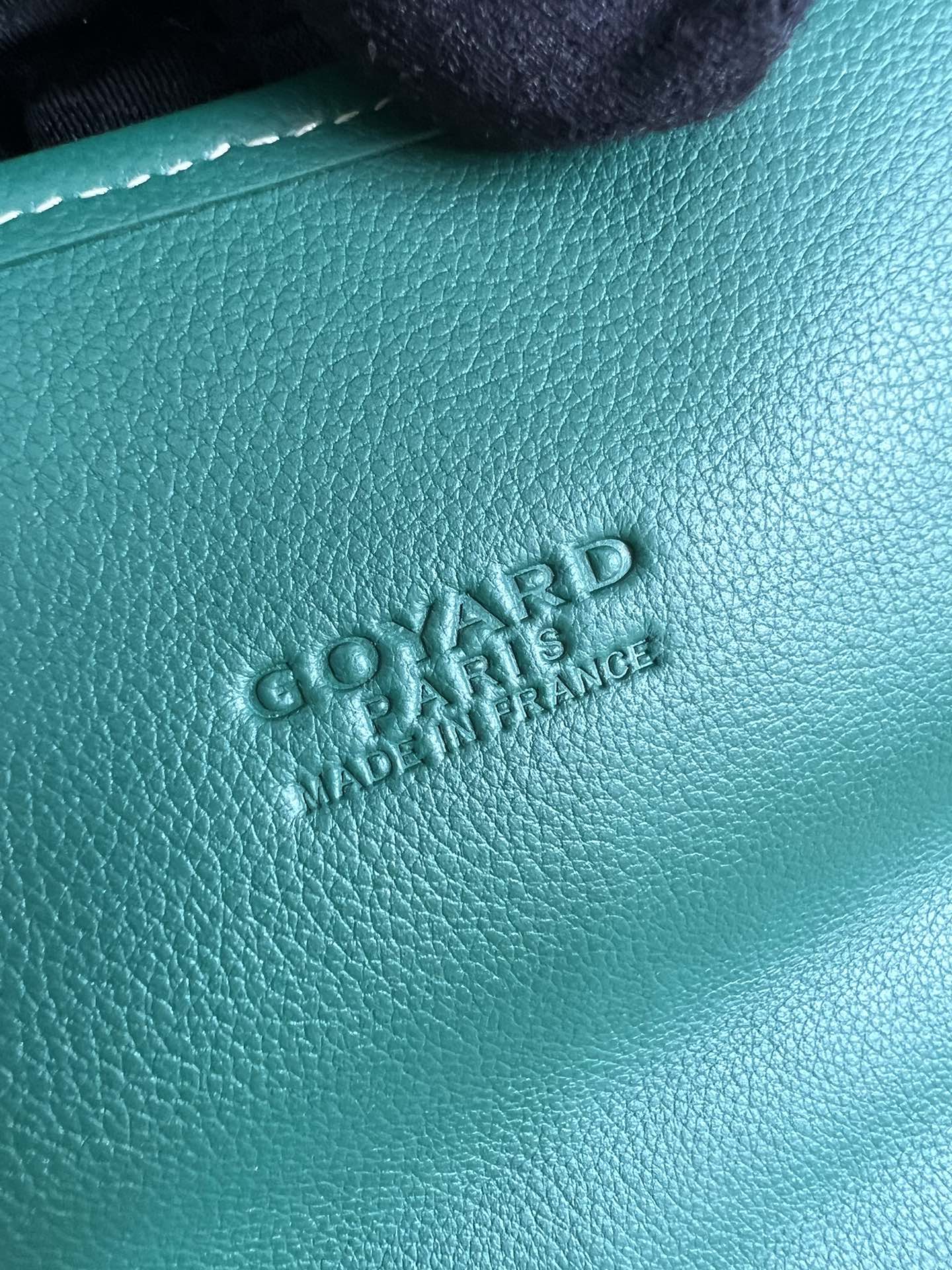 Goyard Saint Leger backpack with bulldog print canvas green