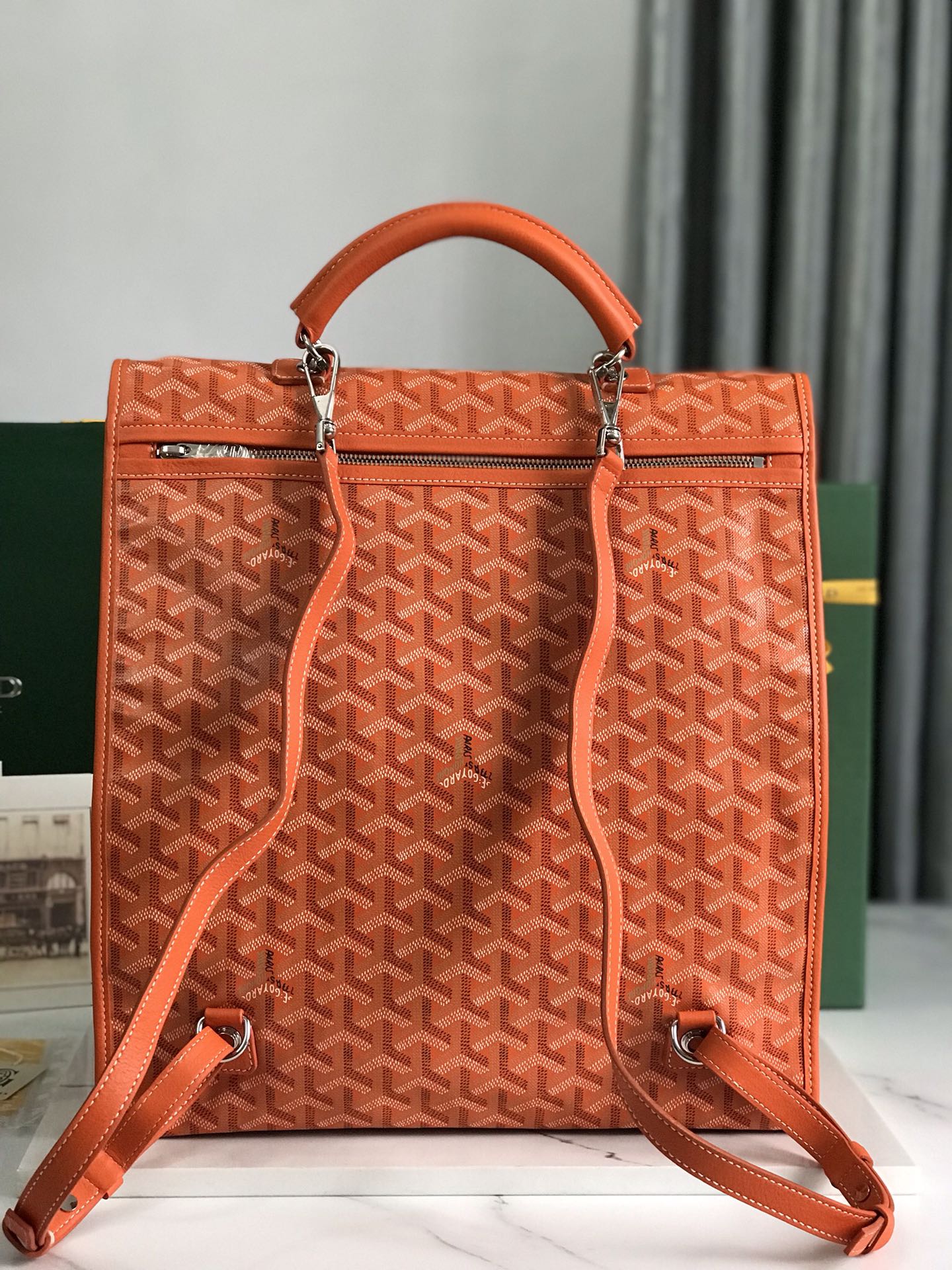 Goyard 2020 Goyardine Saint-Leger Backpack - Orange