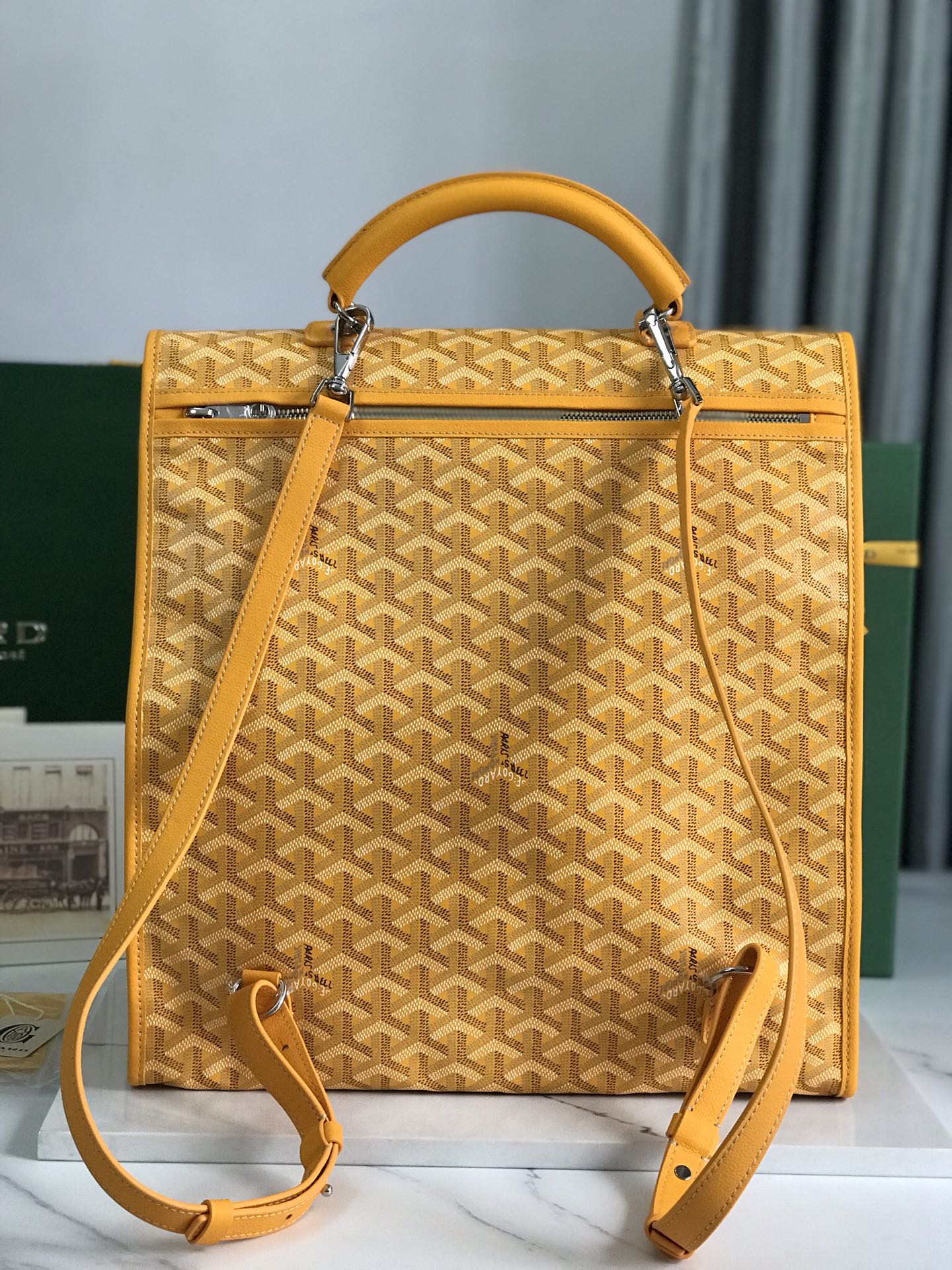 Goyard 2022 Goyardine Saint Leger Backpack - Yellow