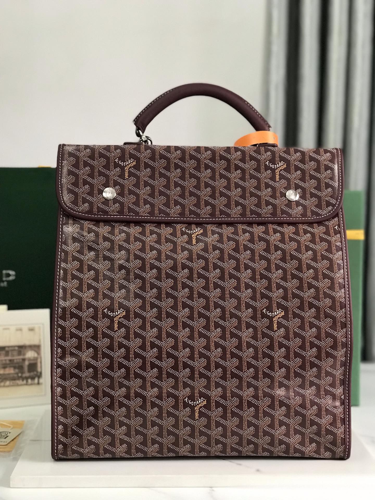 Goyard Goyardine Saint Léger Backpack – Burgundy Backpacks, Handbags – GOY3896