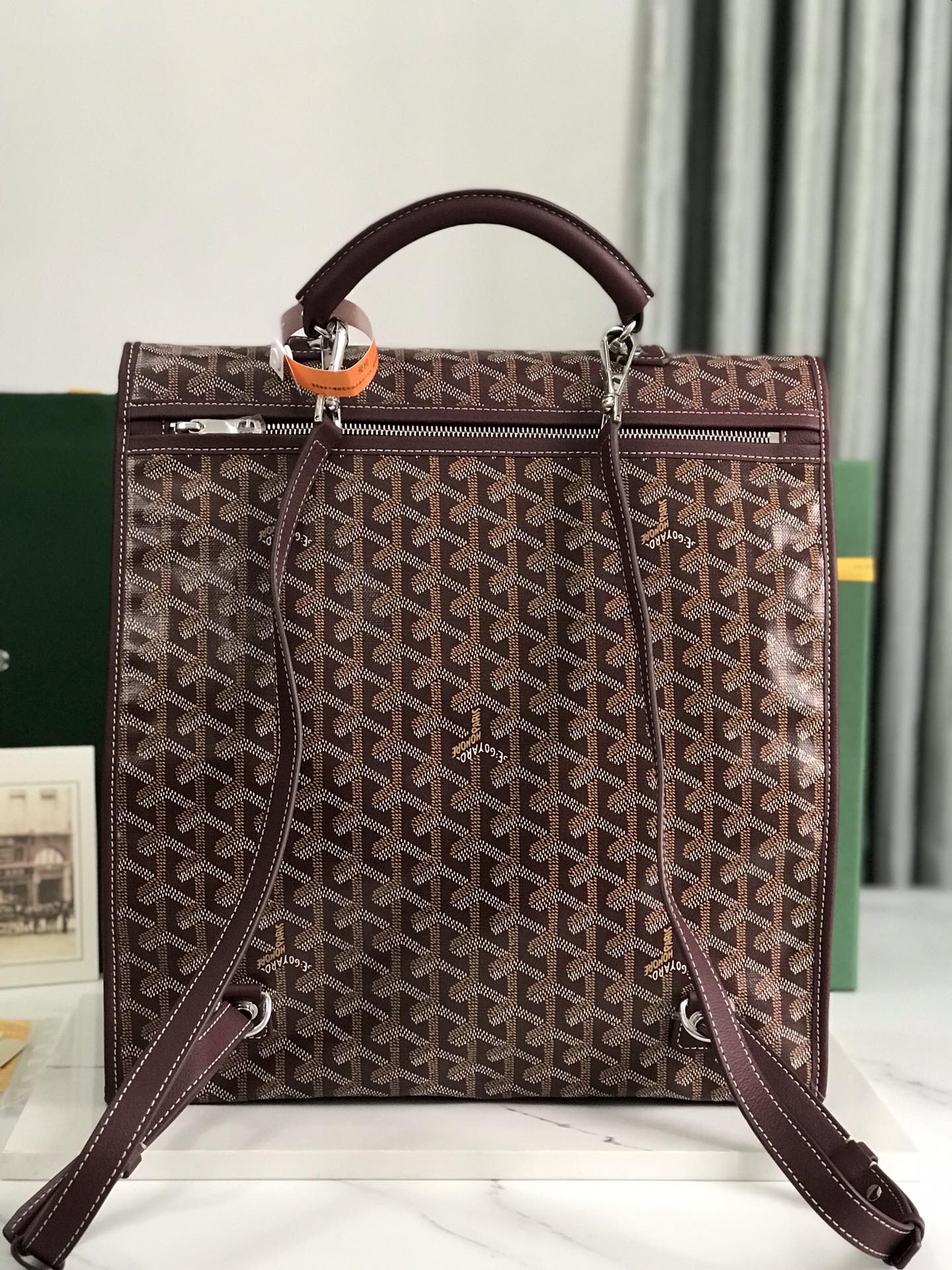 Goyard Goyardine Saint Léger Backpack - Burgundy Backpacks, Handbags - GOY3896