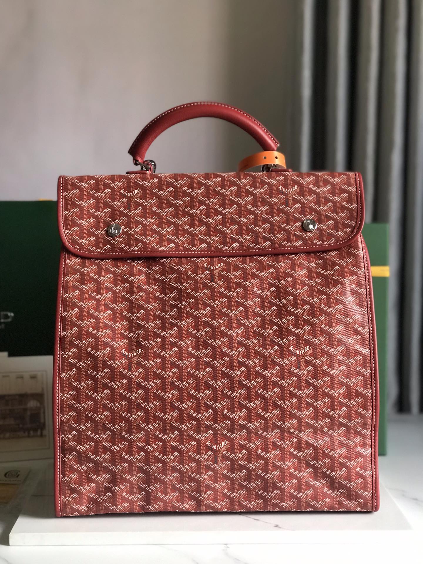 Goyard Goyardine Saint Leger Backpack – red