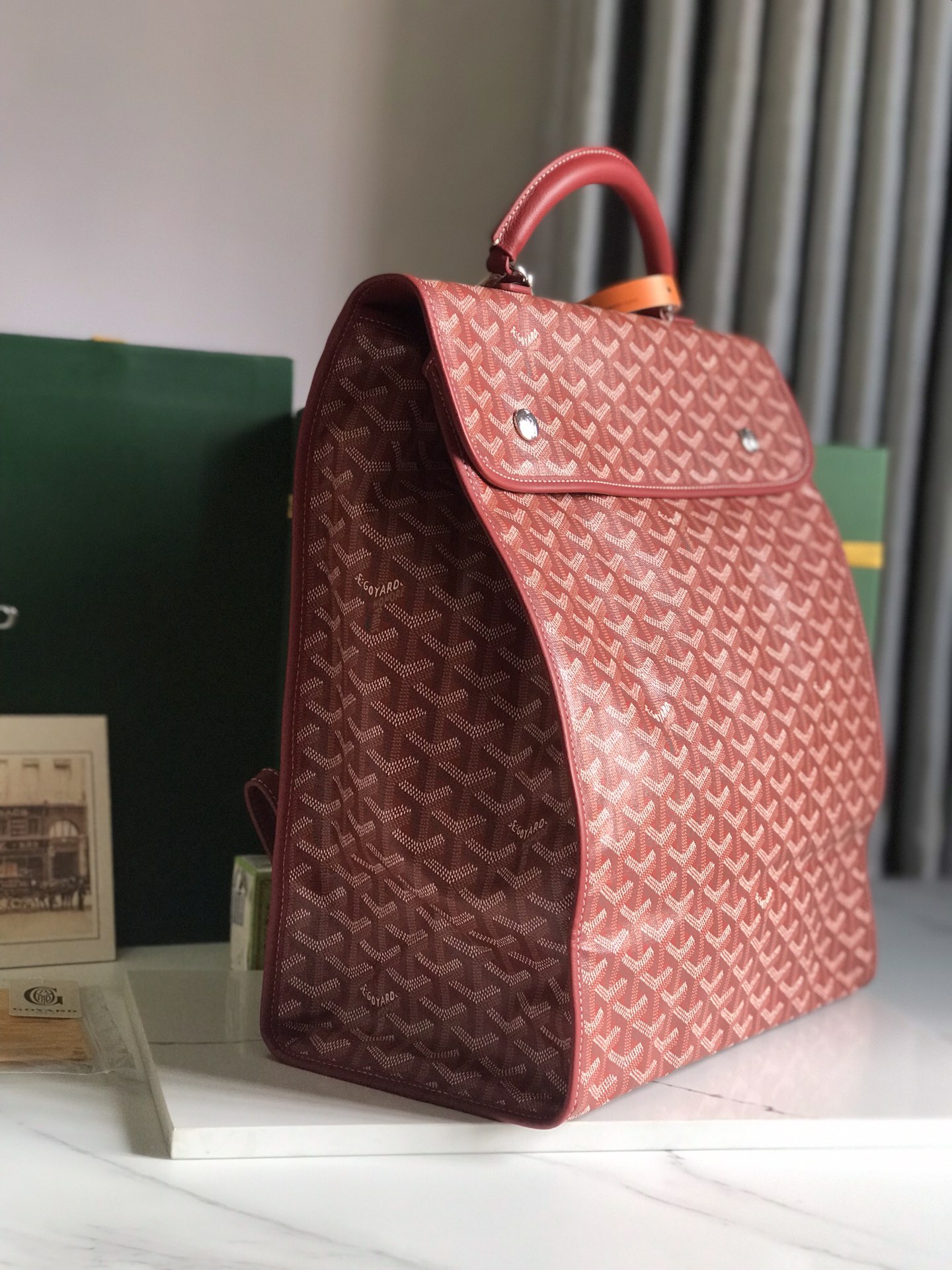 Goyard Goyardine Saint Leger Backpack - red