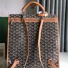 Goyard Saint Leger Backpack brown gray Tan logo dog book