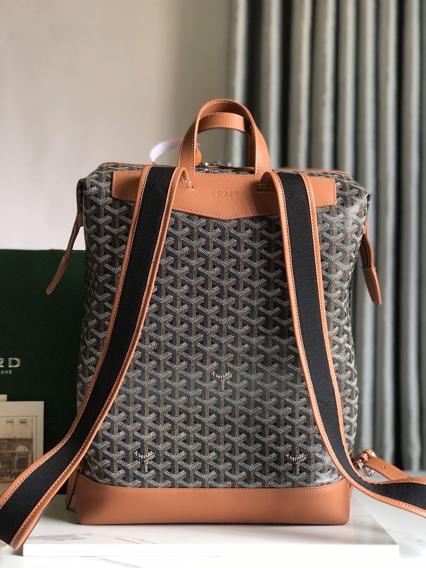 Goyard Cisalpin Backpack brown gray