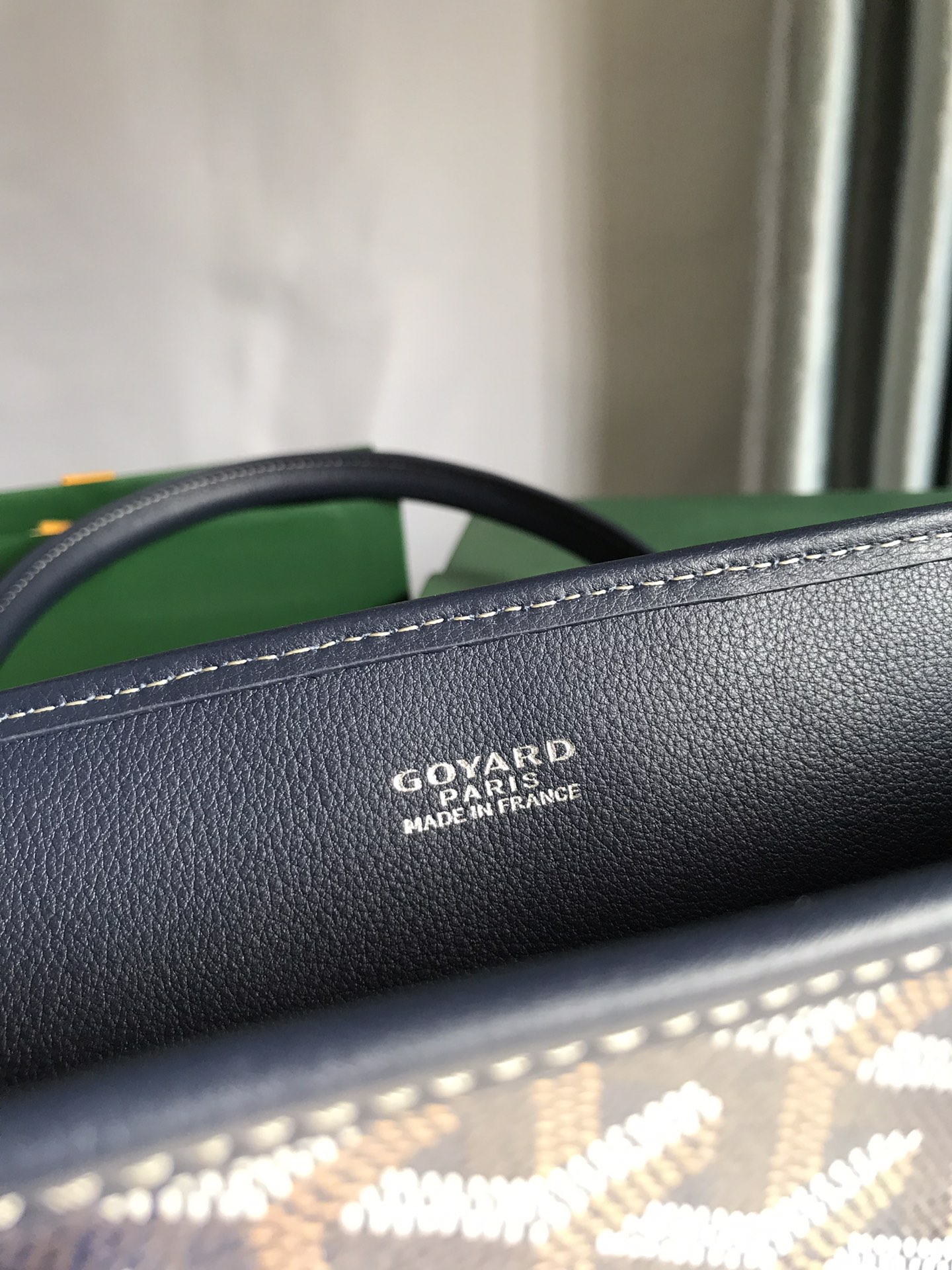 Goyard Goyardine Bourgogne Bag - Blue Handle Bags,