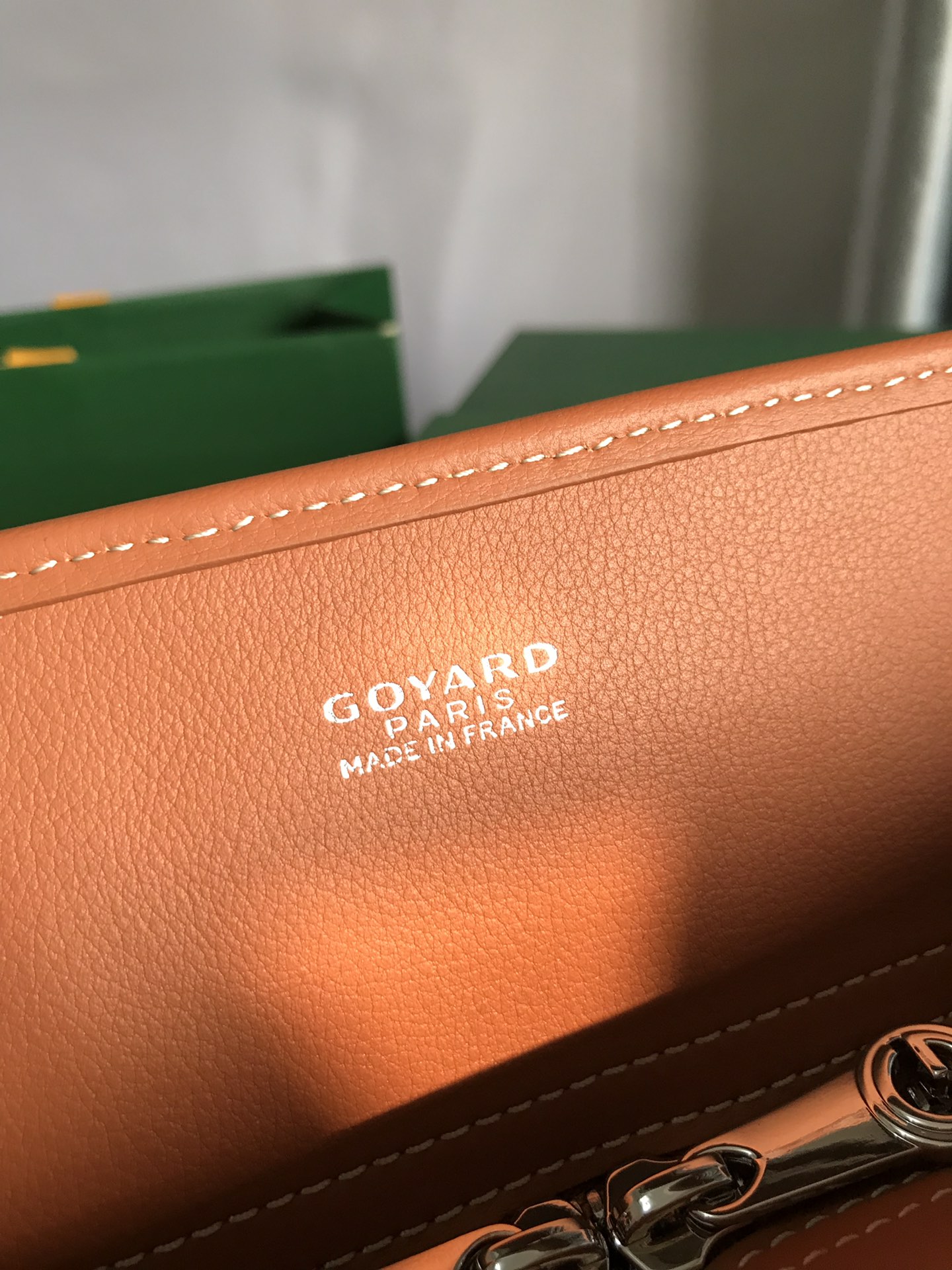 Goyard Bourgogne Bag Coated Canvas Black starp brown 20423770