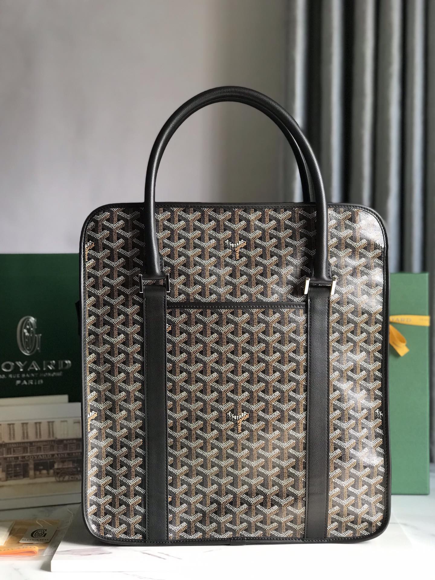 Goyard Goyard Goyardine Bourgogne Bag – Black Totes