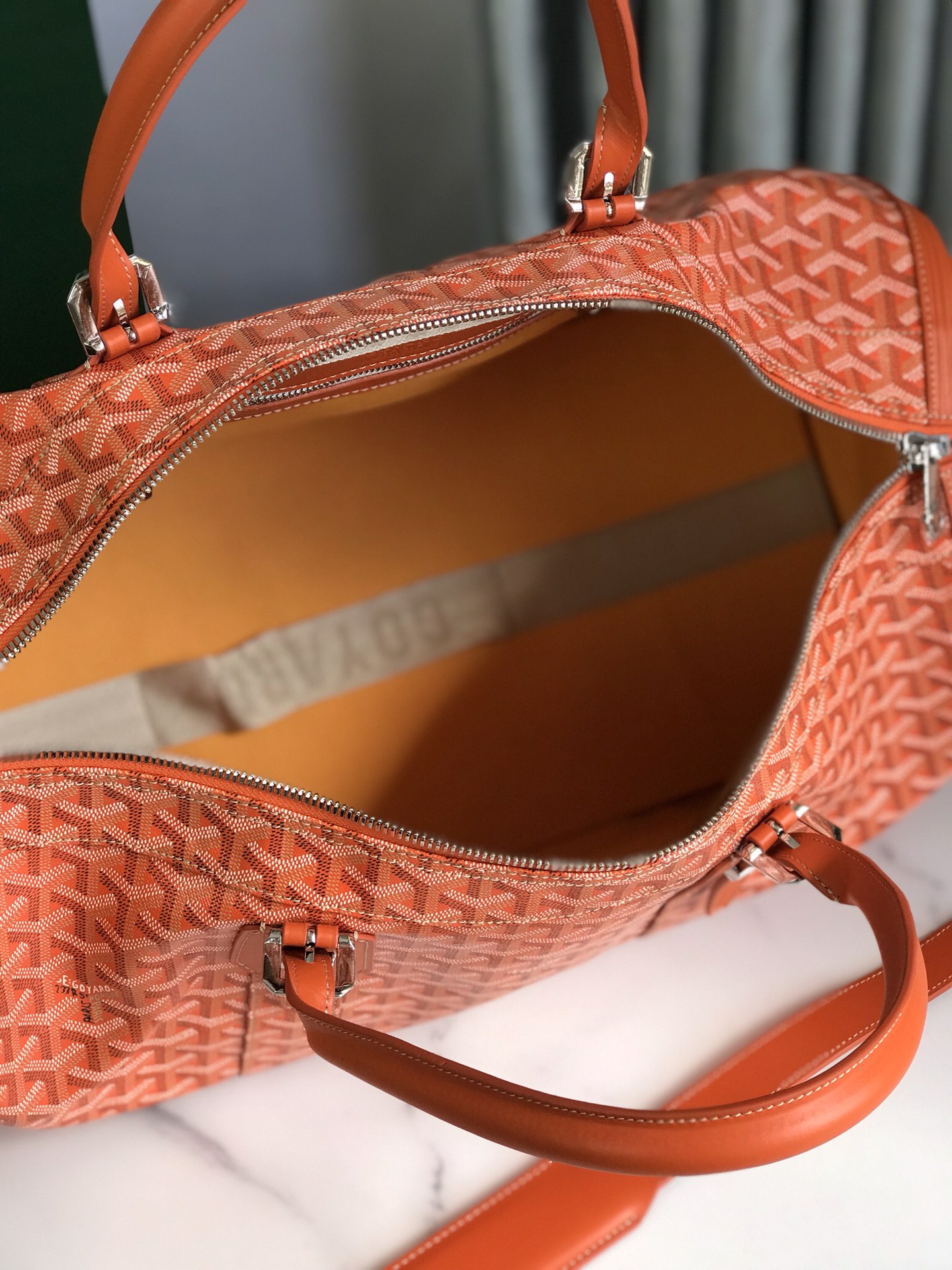 Goyard Croisiere Bag Coated Canvas 50 Orange 852491