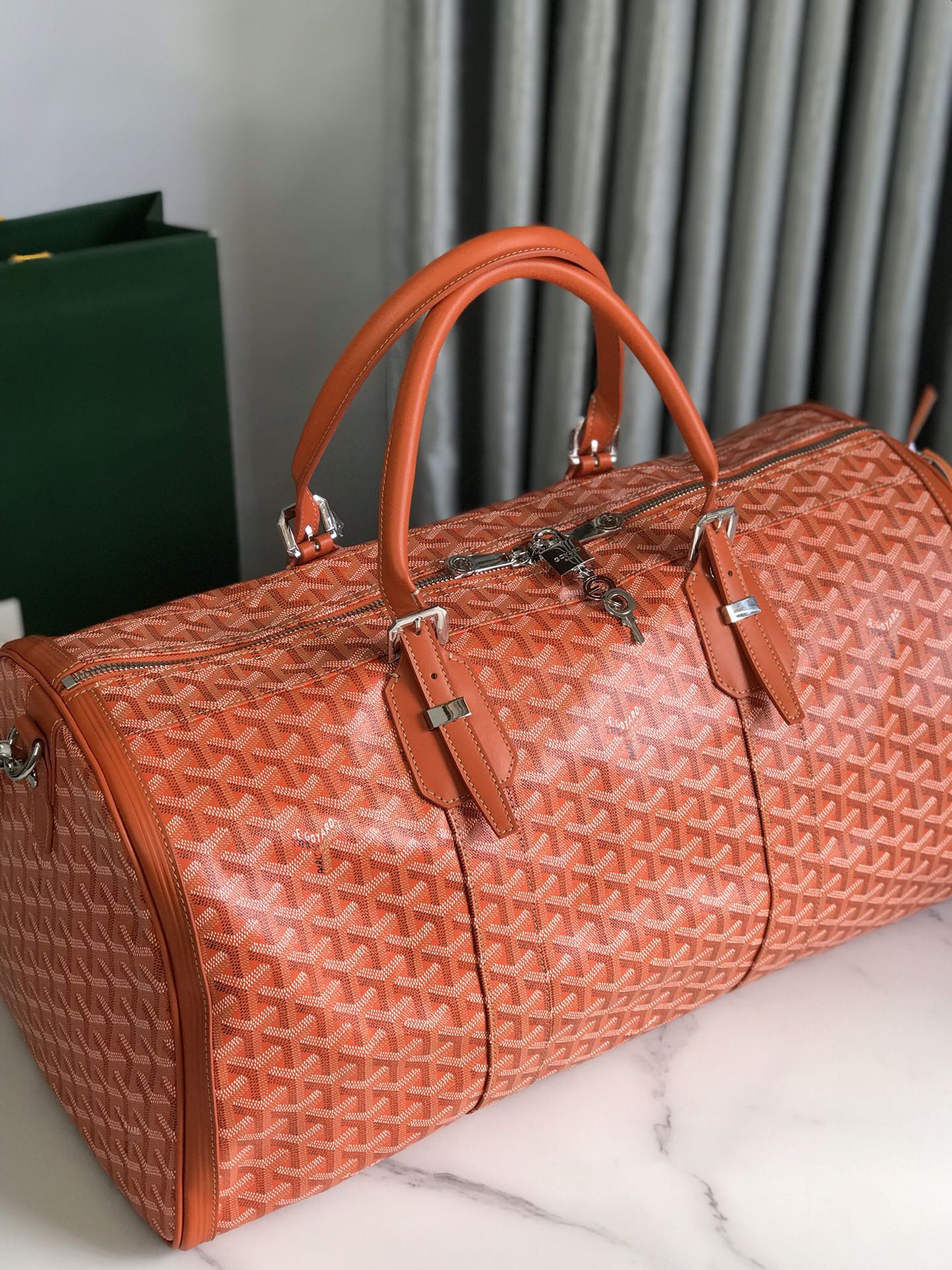 Goyard Croisiere Bag Coated Canvas 50 Orange 852491