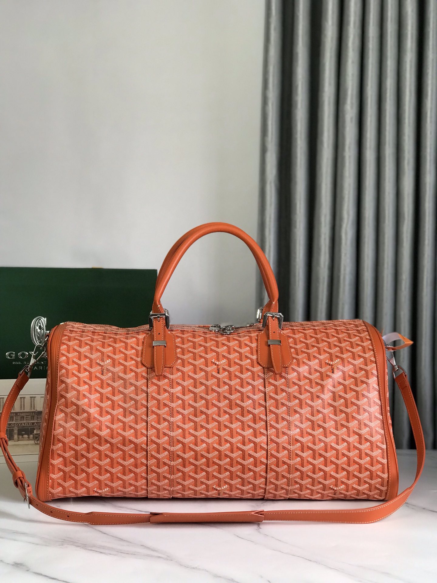 Goyard Croisiere Bag Coated Canvas 50 Orange 852491