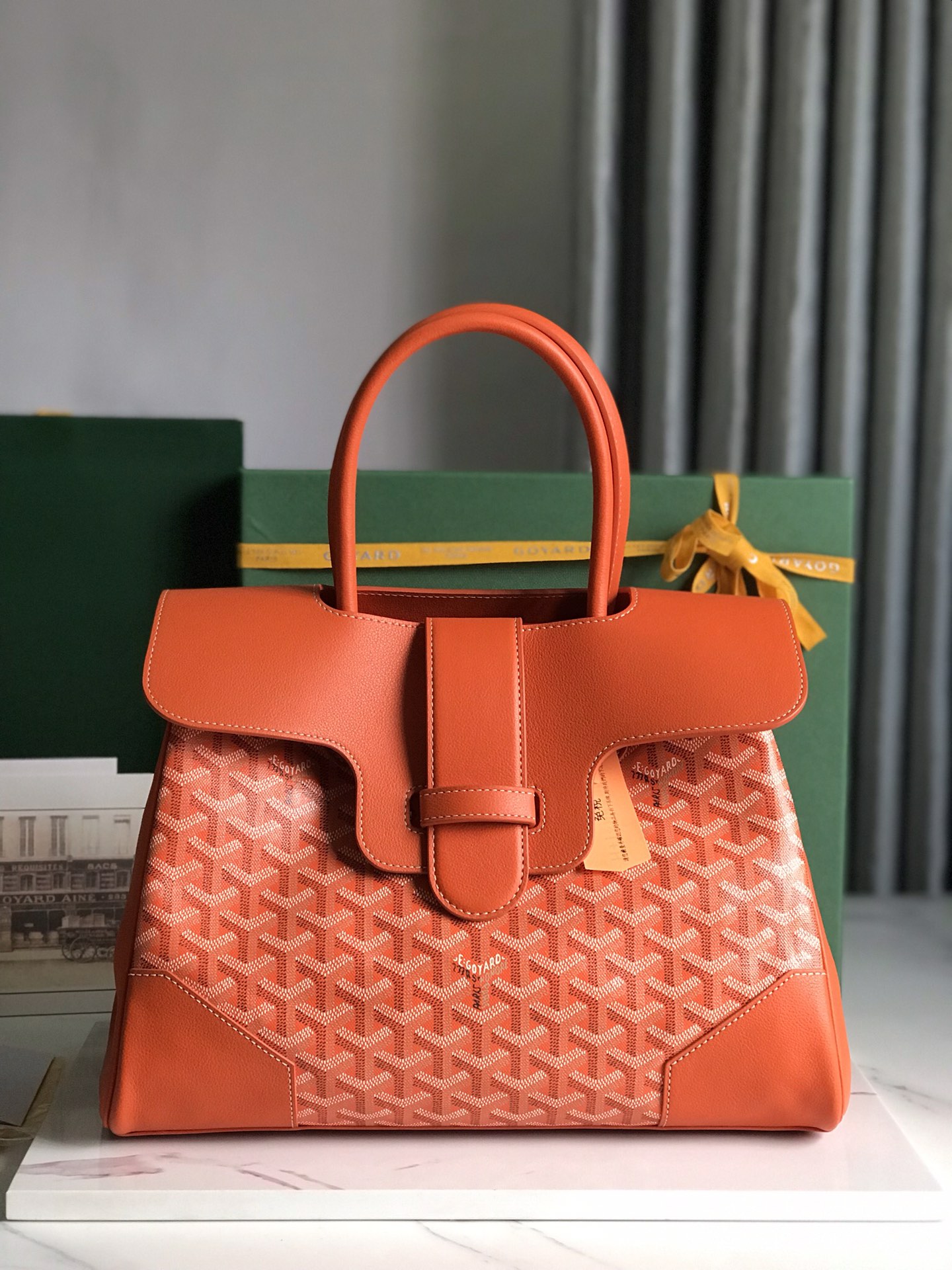 GOYARD Goyardine Saigon Tote orange