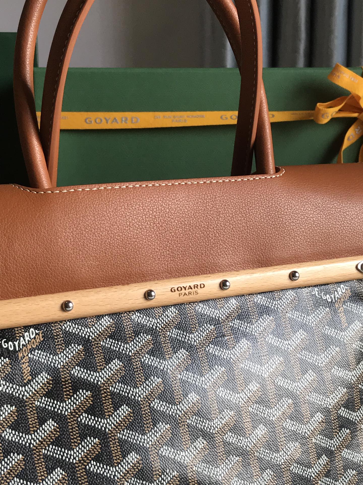 GOYARD Goyardine Saigon Tote brown1670701