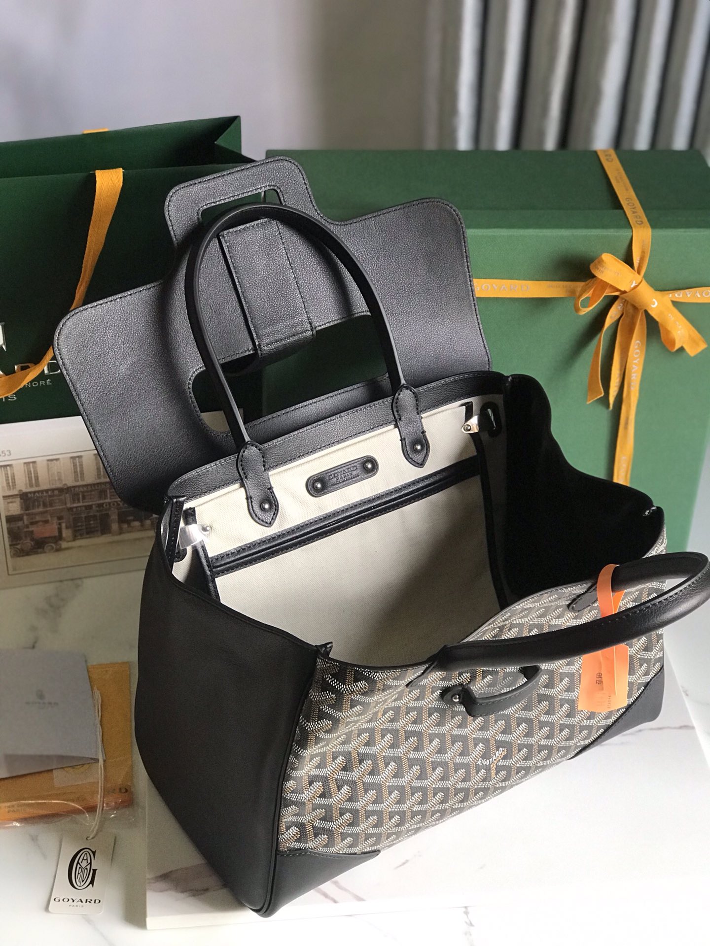 GOYARD Goyardine Saigon Tote Black 1670701