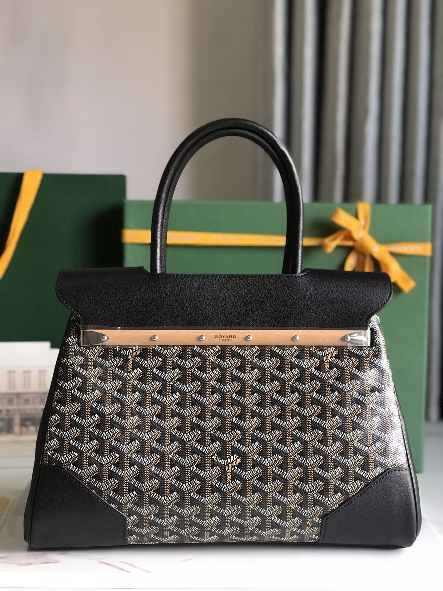 GOYARD Goyardine Saigon Tote Black 1670701